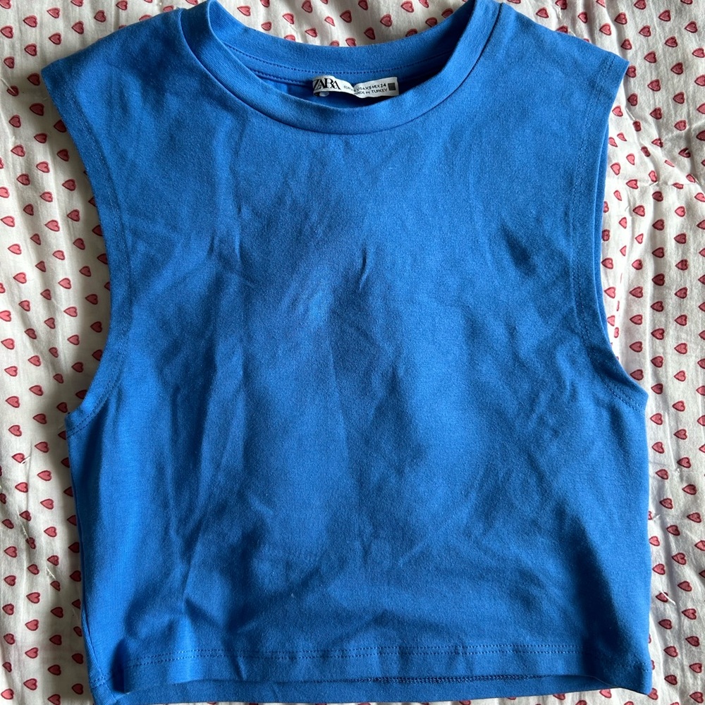 Zara basic blue top